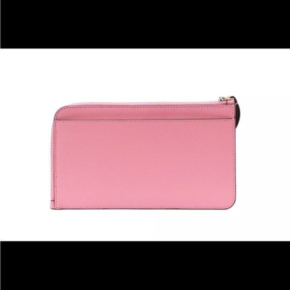 Kate Spade Lucy Medium L-Zip Saffiano Leather Wristlet Blossom Pink KD546 - Picture 2 of 6